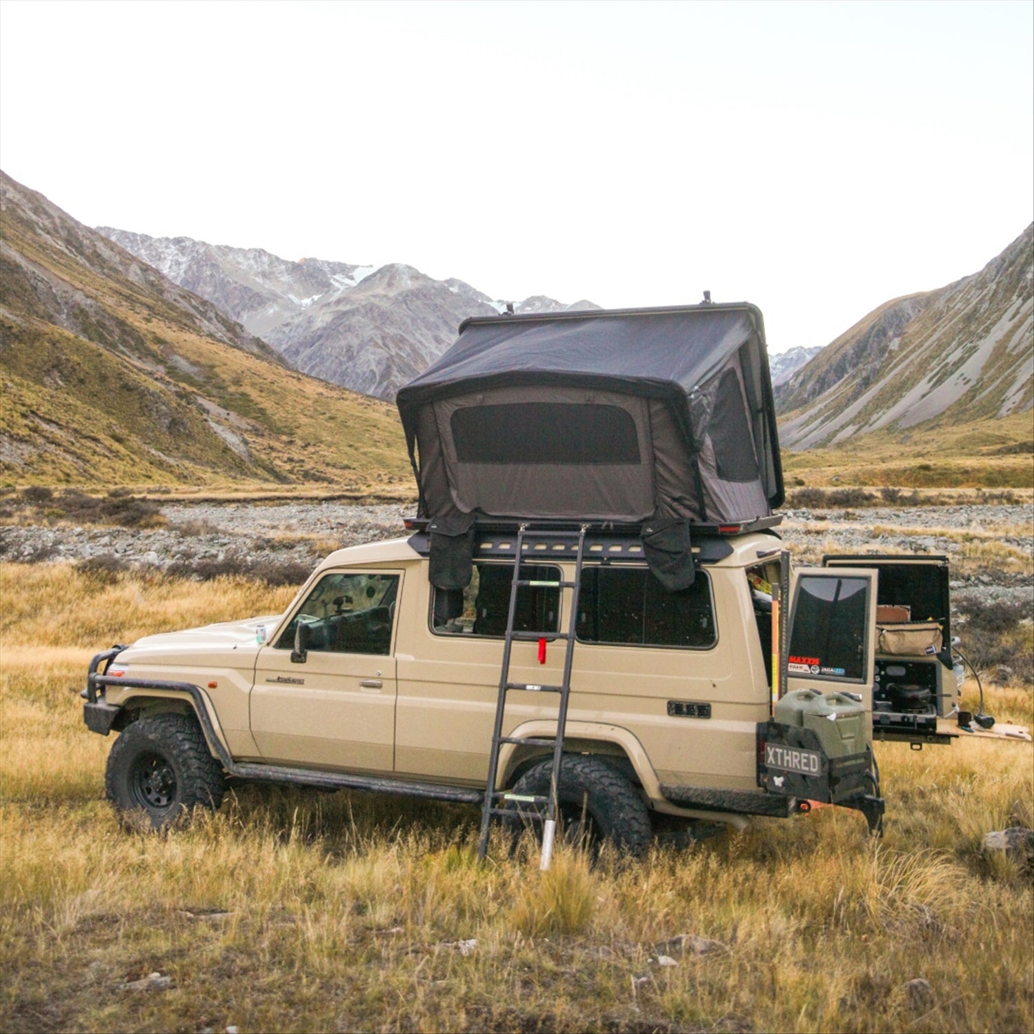 Wild Land Desert Cruiser DC2 Hard Shell Roof Top Tent with racks