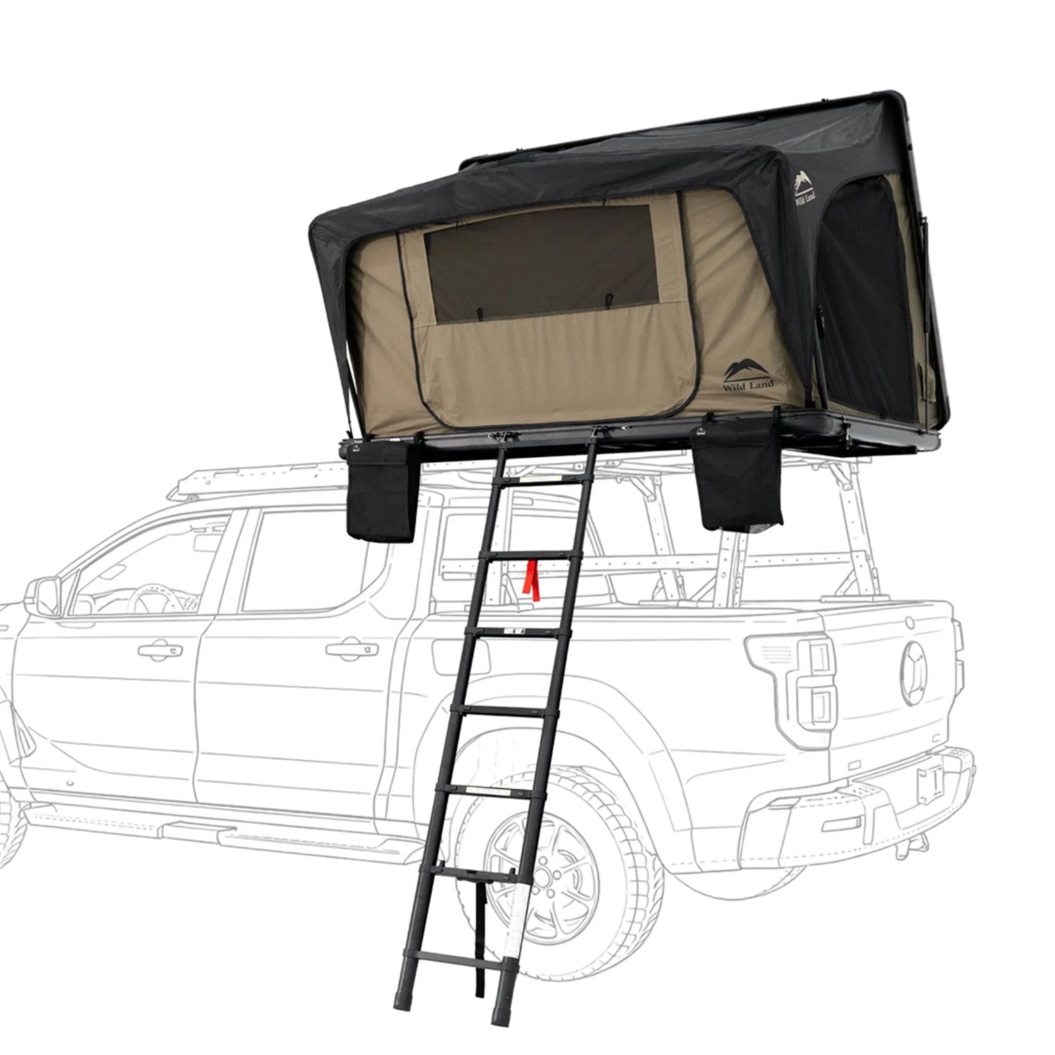 Wild Land Desert Cruiser Pro 130 | Aluminium Hard Shell Roof Top Tent