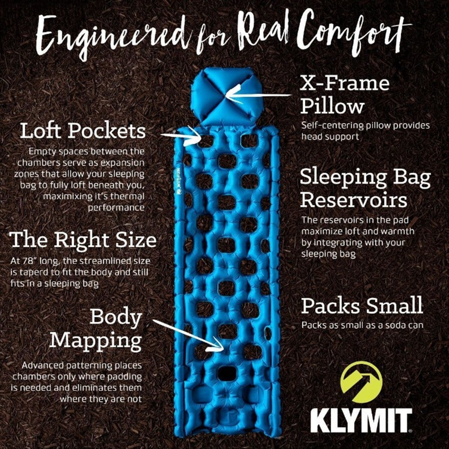 Klymit Klymit Ultralight Inertia Ozone Inflatable Pad Ultralight 369g