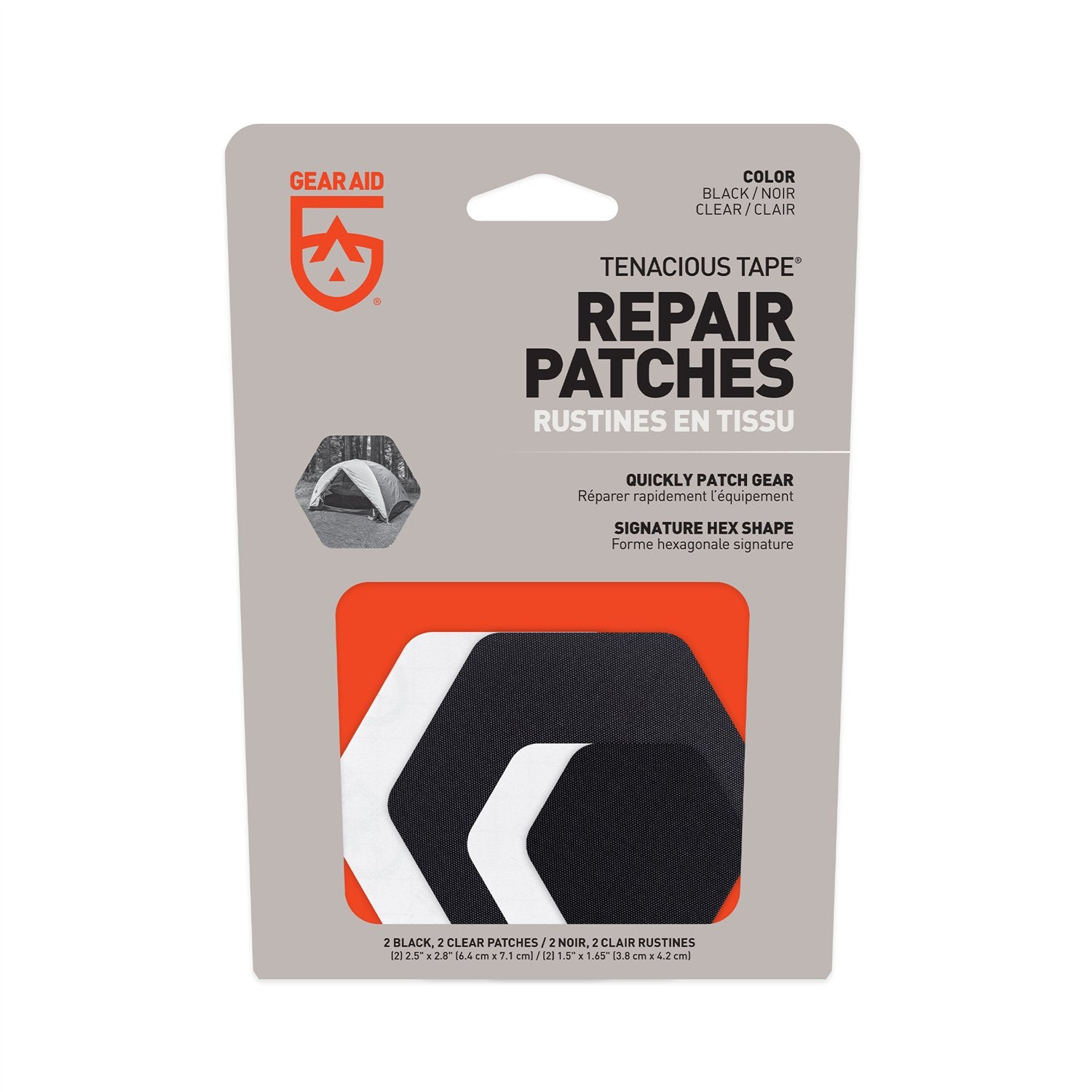 Gear Aid Gear Aid Tenacious Tape Hex Patches 2 Large 2 Small