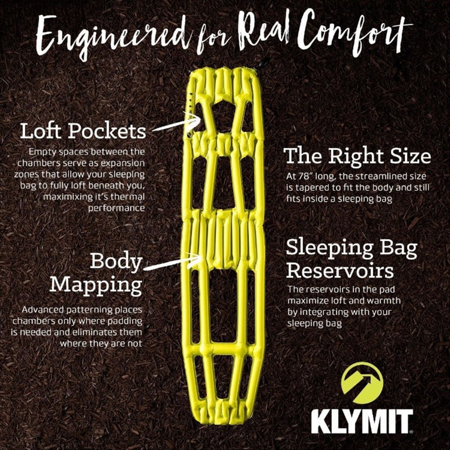 Klymit Klymit Ultralight Inertia X Frame Inflatable Pad 272g
