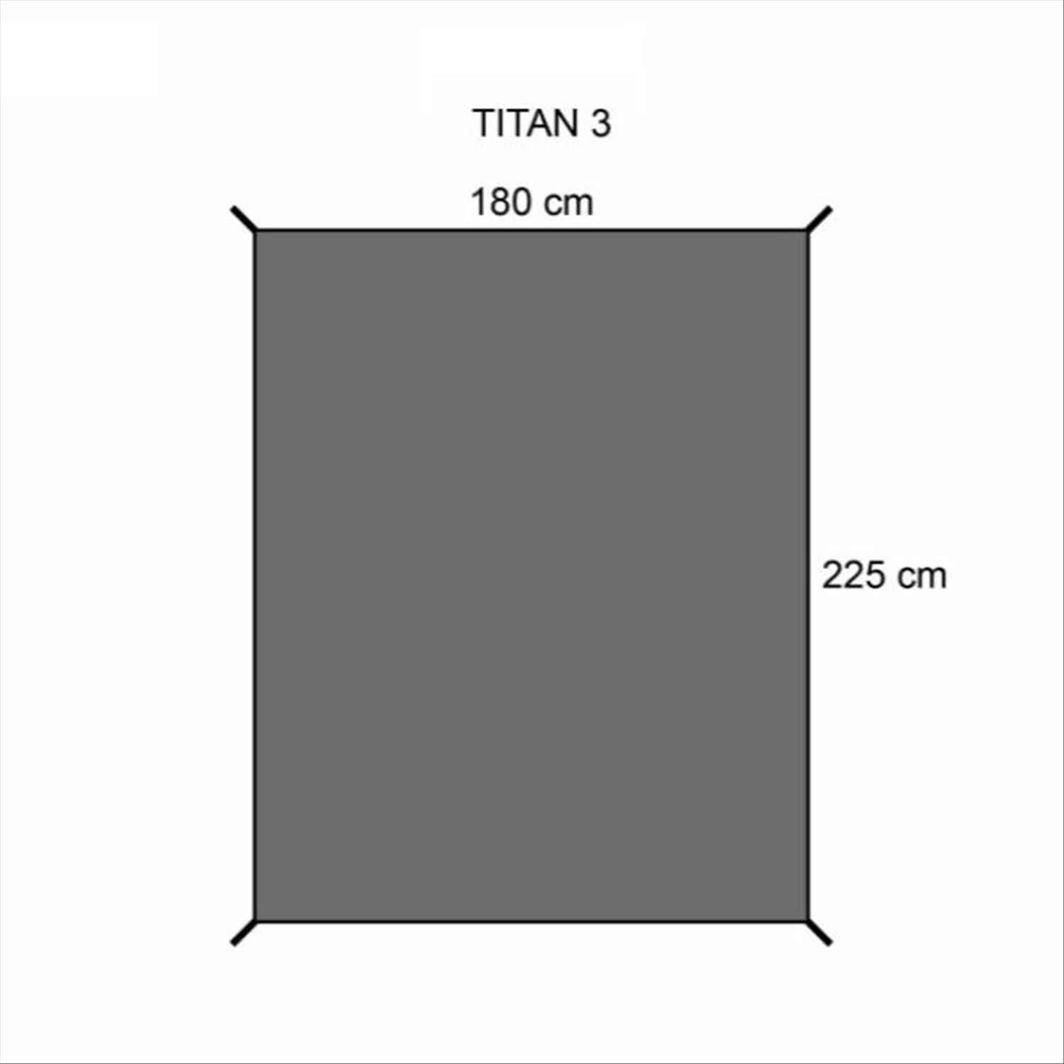 Titan 3 Tent Groundsheet - 225 x 180cm