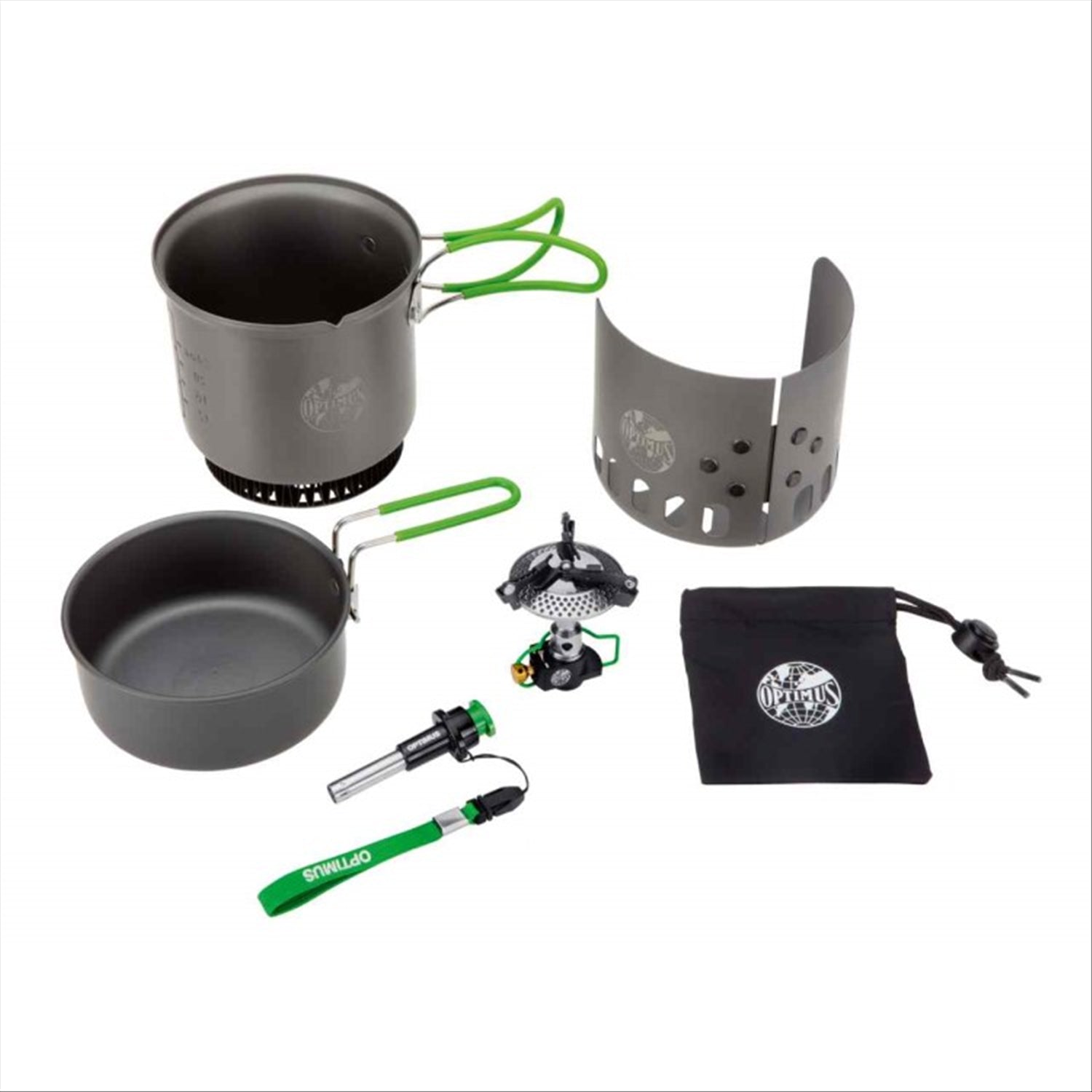 Optimus Elektra FE Cook System - CruxLite Stove, Pot, Pan, Windscreen and Ignitor