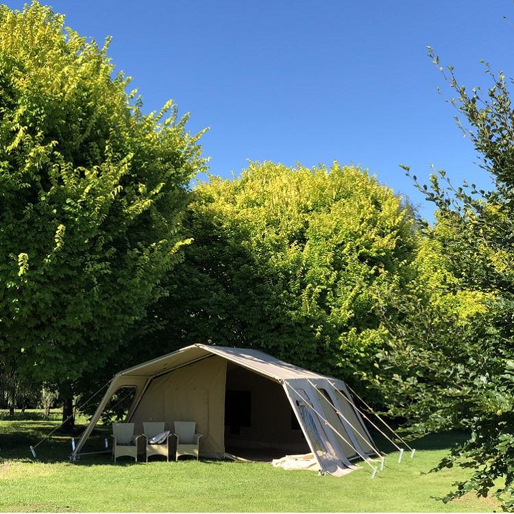 The Bach - 6x6m Glamping Tent, PVC Roof, Canvas Tent, Heavy Duty Aluminium Frame, 210+kg