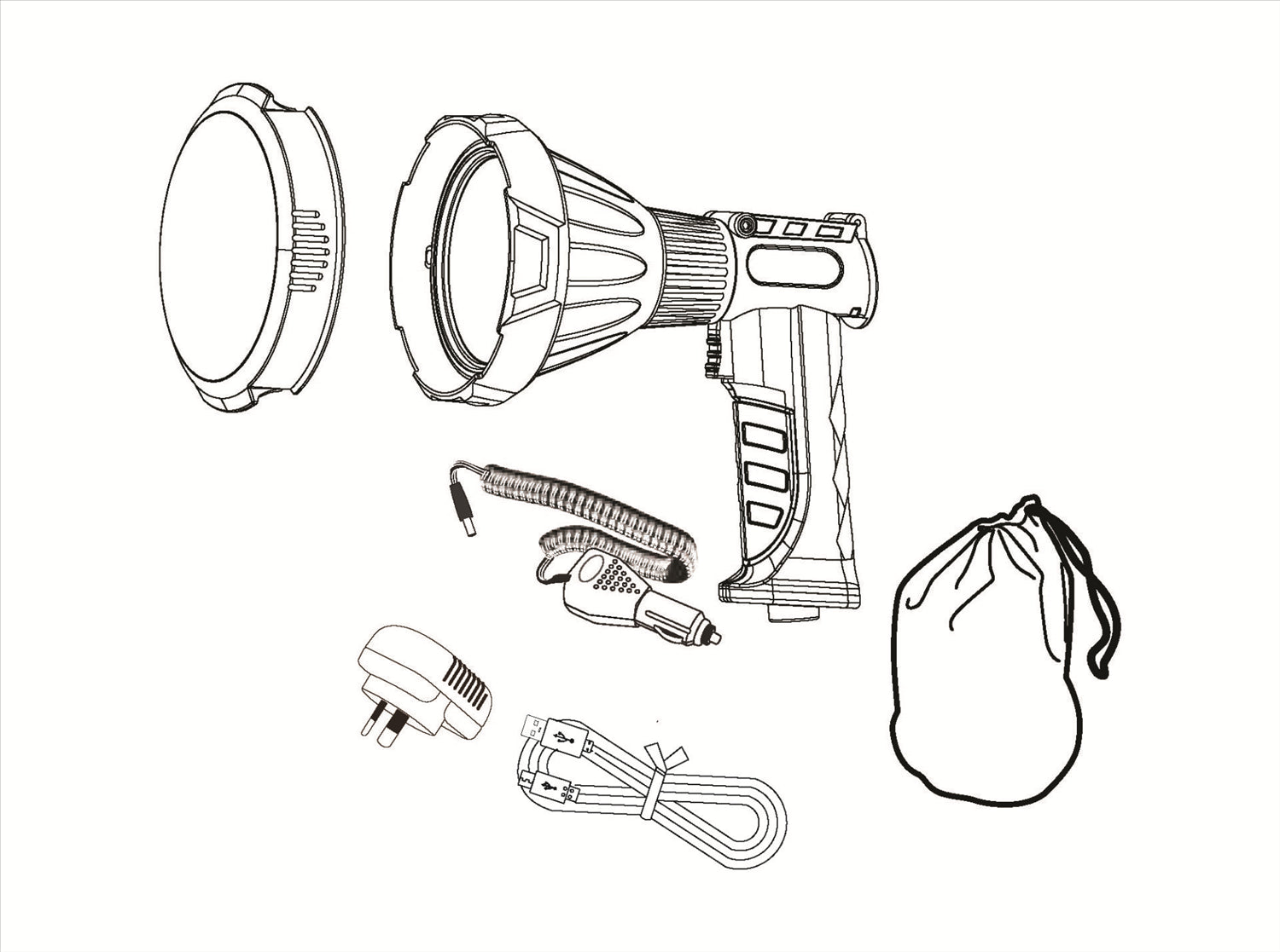 Perfect Image Perfect Image Rechargeable 4000 Lumen Spotlight