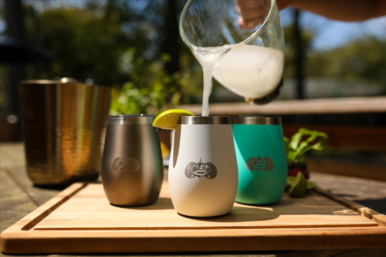 Toadfish Toadfish Non-tipping 10oz Insulated Stainless Steel Wine Tumbler With Easy Slide Lid