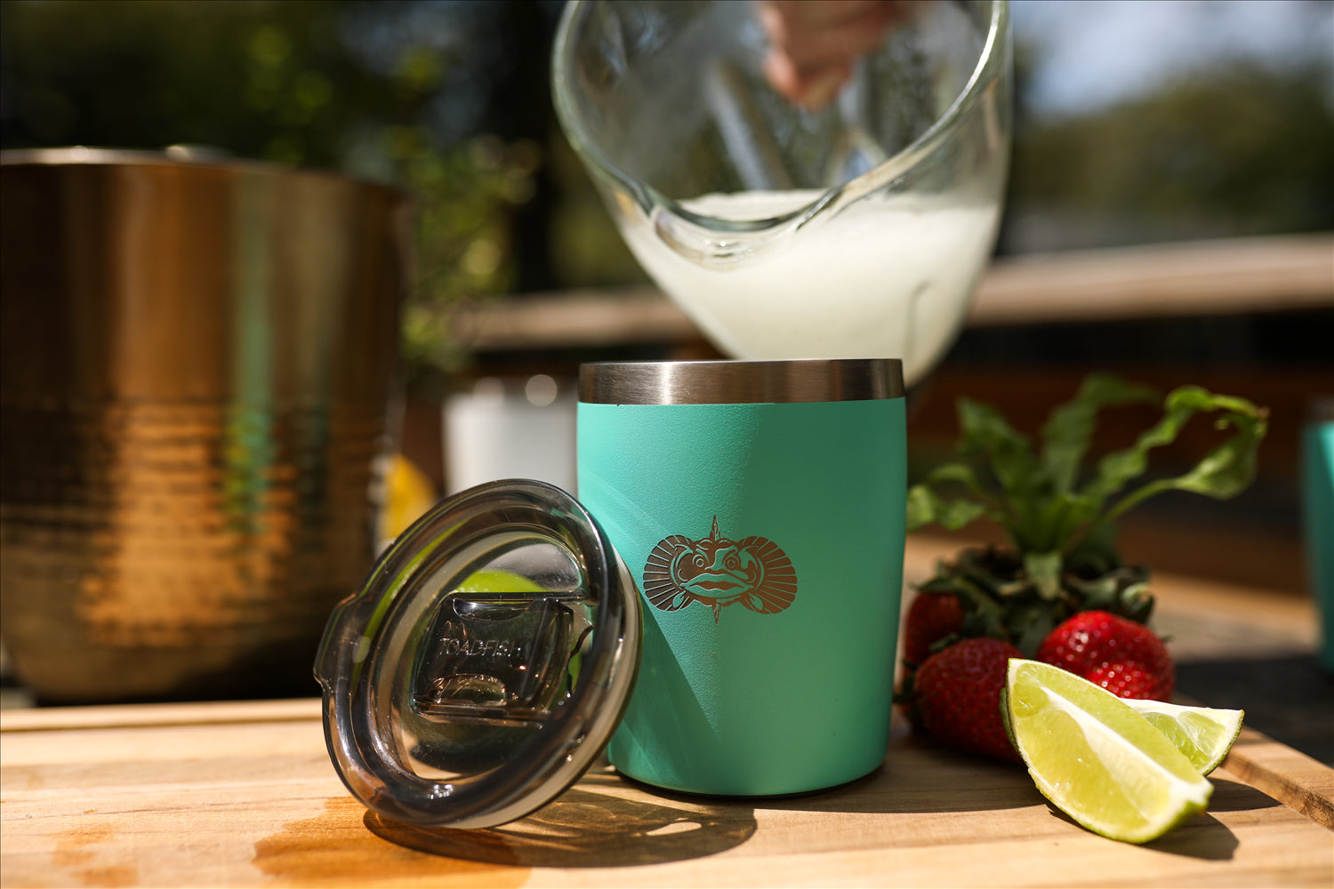 Toadfish Toadfish Non-tipping 10oz Insulated Stainless Steel Rocks Tumbler With Easy Slide Lid