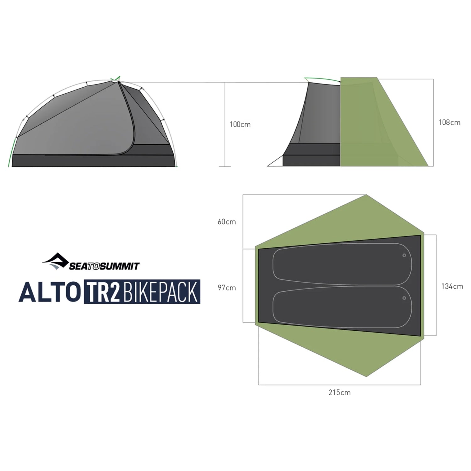Sea To Summit Alto TR2 Bikepack Tent 1649g