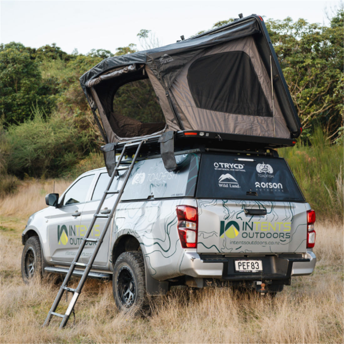 Wild Land Desert Cruiser DC2 Hard Shell Roof Top Tent with racks