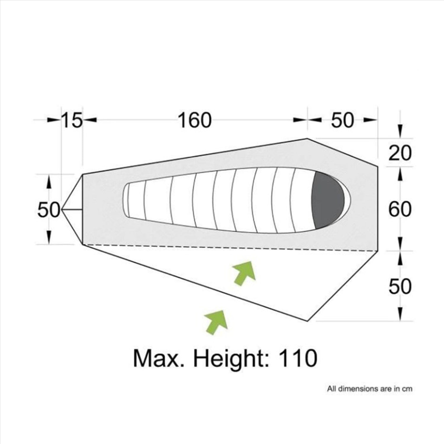 Intents Intents Outdoors Ultrapack SW - Nylon 1 Person Hiking Tent, 710g Single Wall