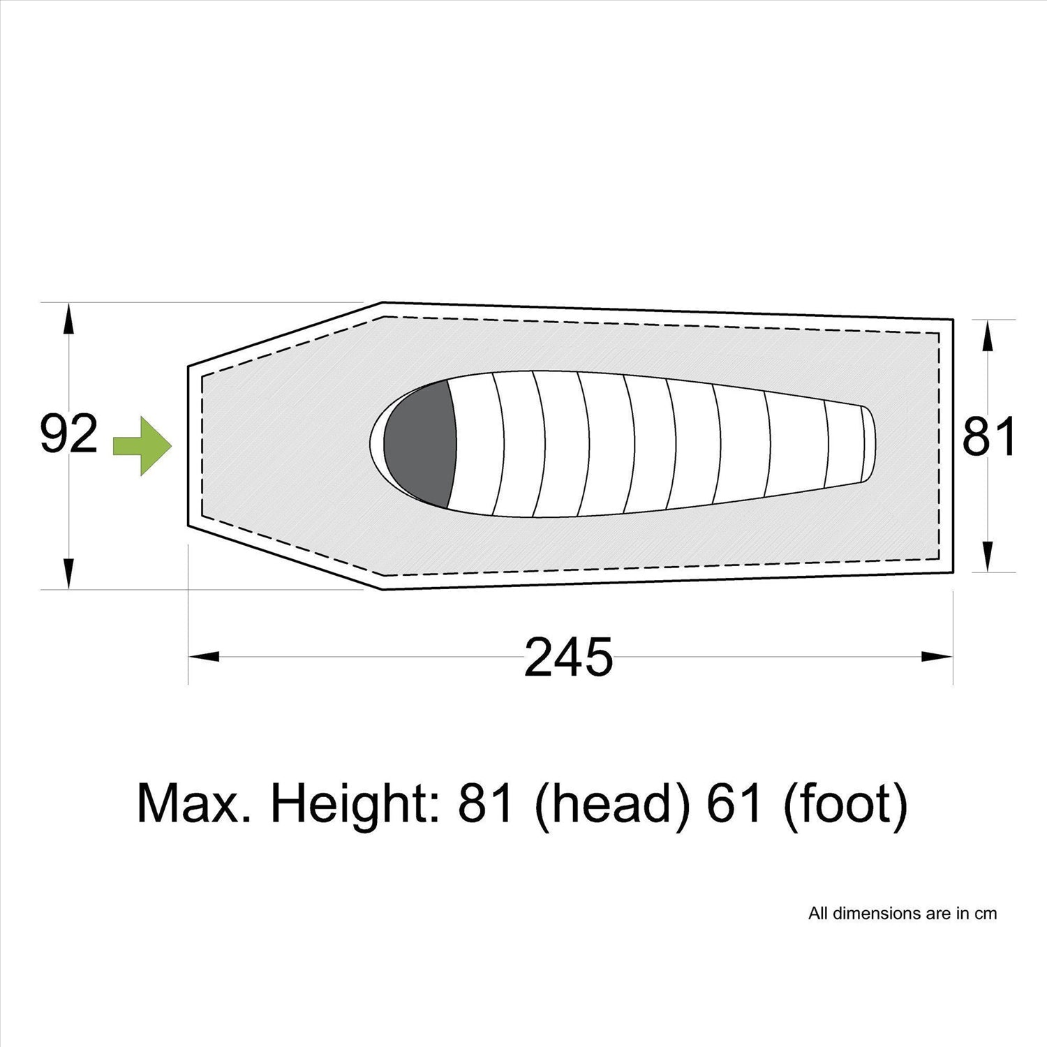 Intents Intents Outdoors Ranger 1 - Lightweight 1 Person Backpacking Tent 1.43kg