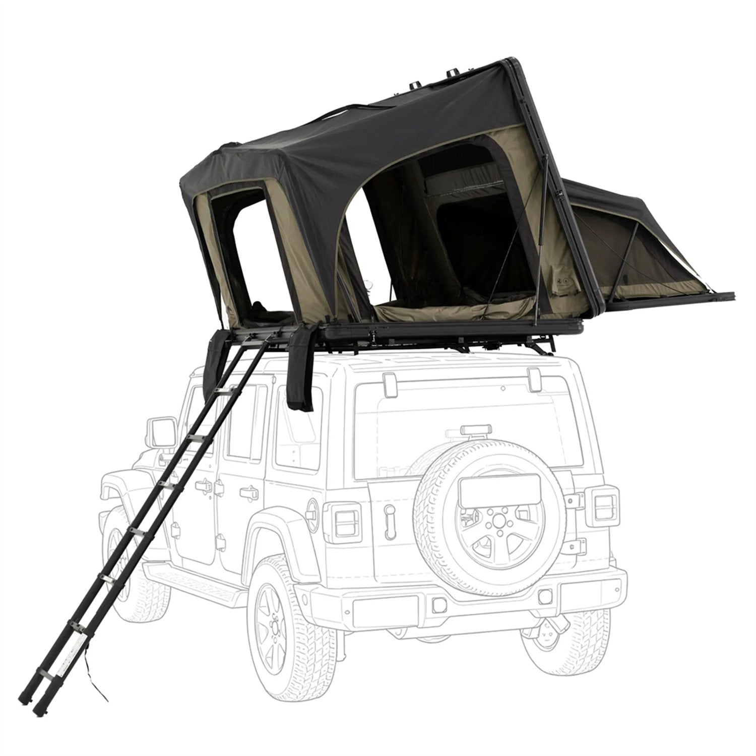 Wild Land Desert Cruiser Plus 130 | Aluminium Hard Shell Family Roof Top Tent