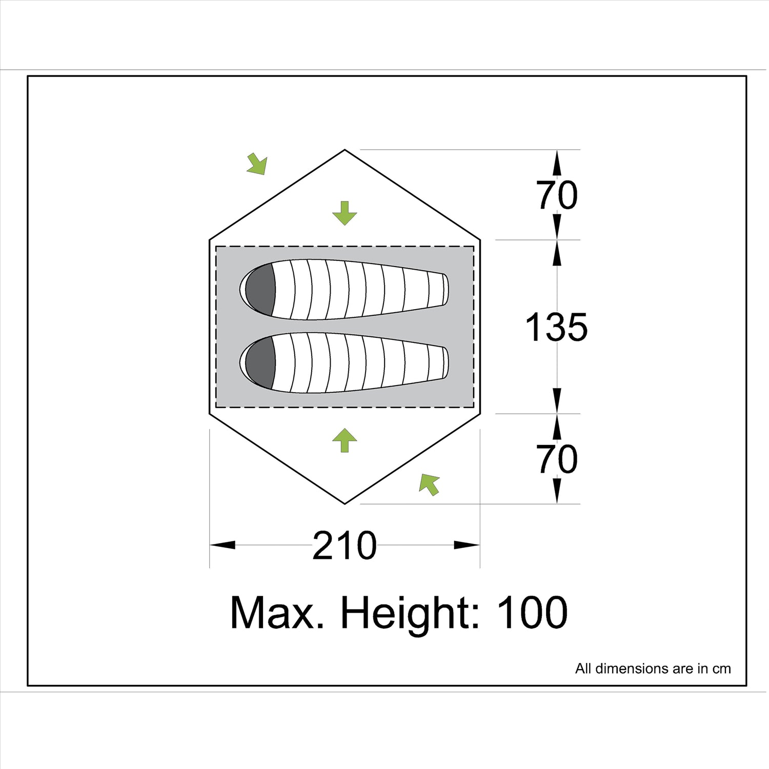 Orson Orson Hopper 2 | Ripstop Polyester 2 Person Lightweight Tent | 2.5kg