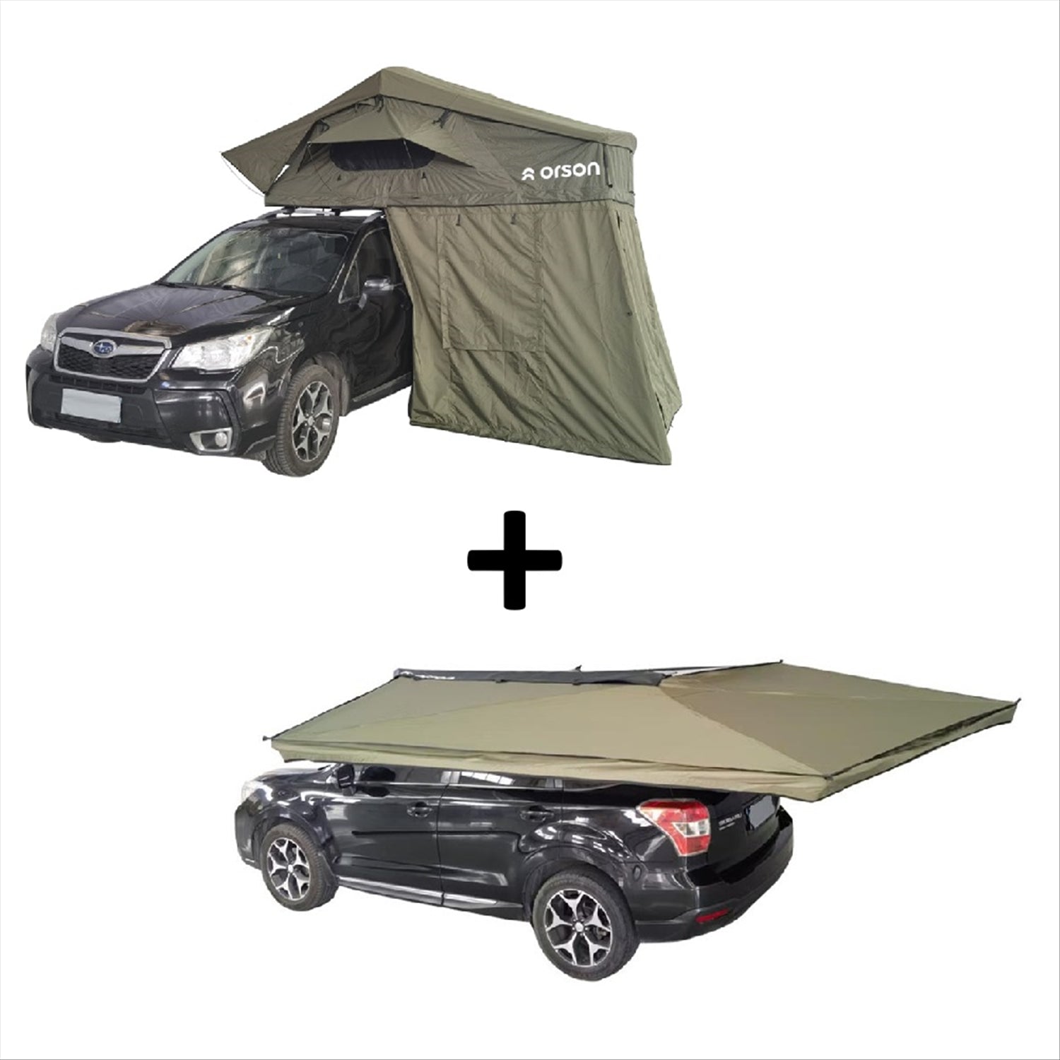 Orson Orson K2 Soft Shell Roof Tent with Annex and K2 270 Awning Combo
