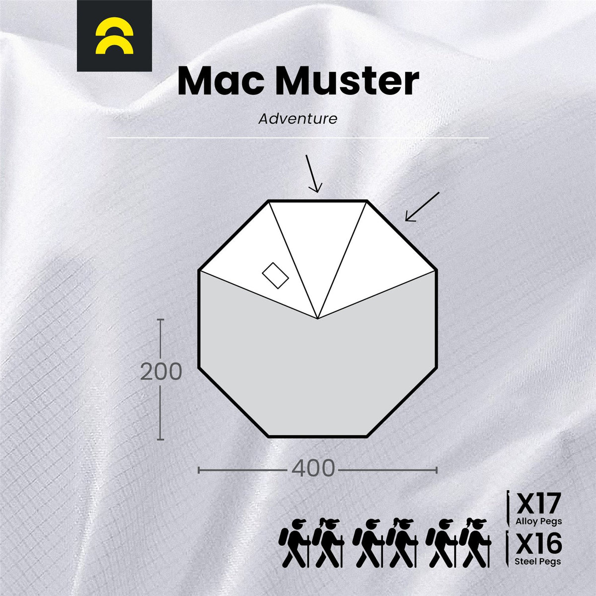 Orson Orson Mac Muster | Adventure Basecamp Tent 5-6 | 8.5kg