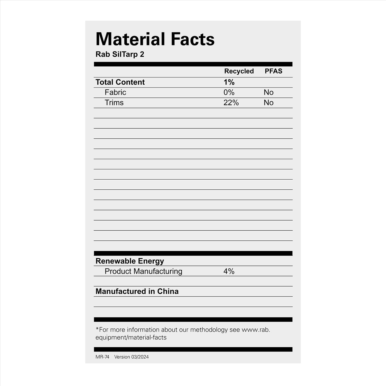 Rab Siltarp 2 Lightweight Fly/Tarp - Horizon