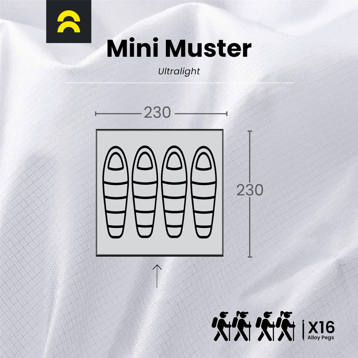 Orson Orson Mini Muster | Ultralight Silpoly 3-4 Person Tipi Tent | 1.75kg