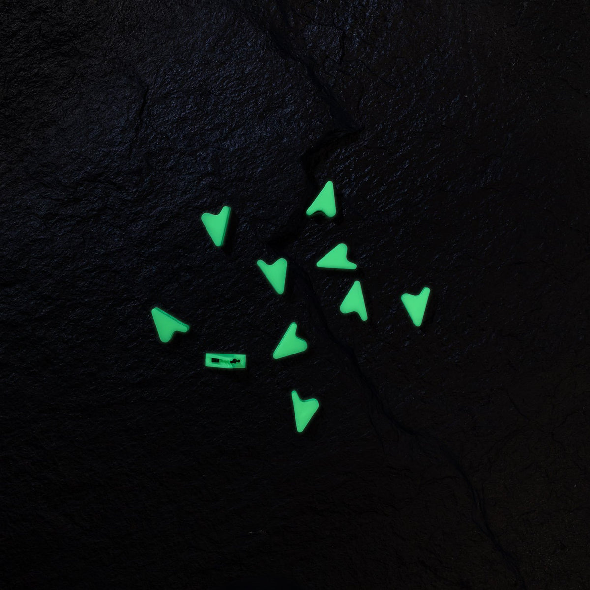 Orson Orson Triangle Tensioners For 1-2mm Guy Rope | 10 Pack Glow in the Dark