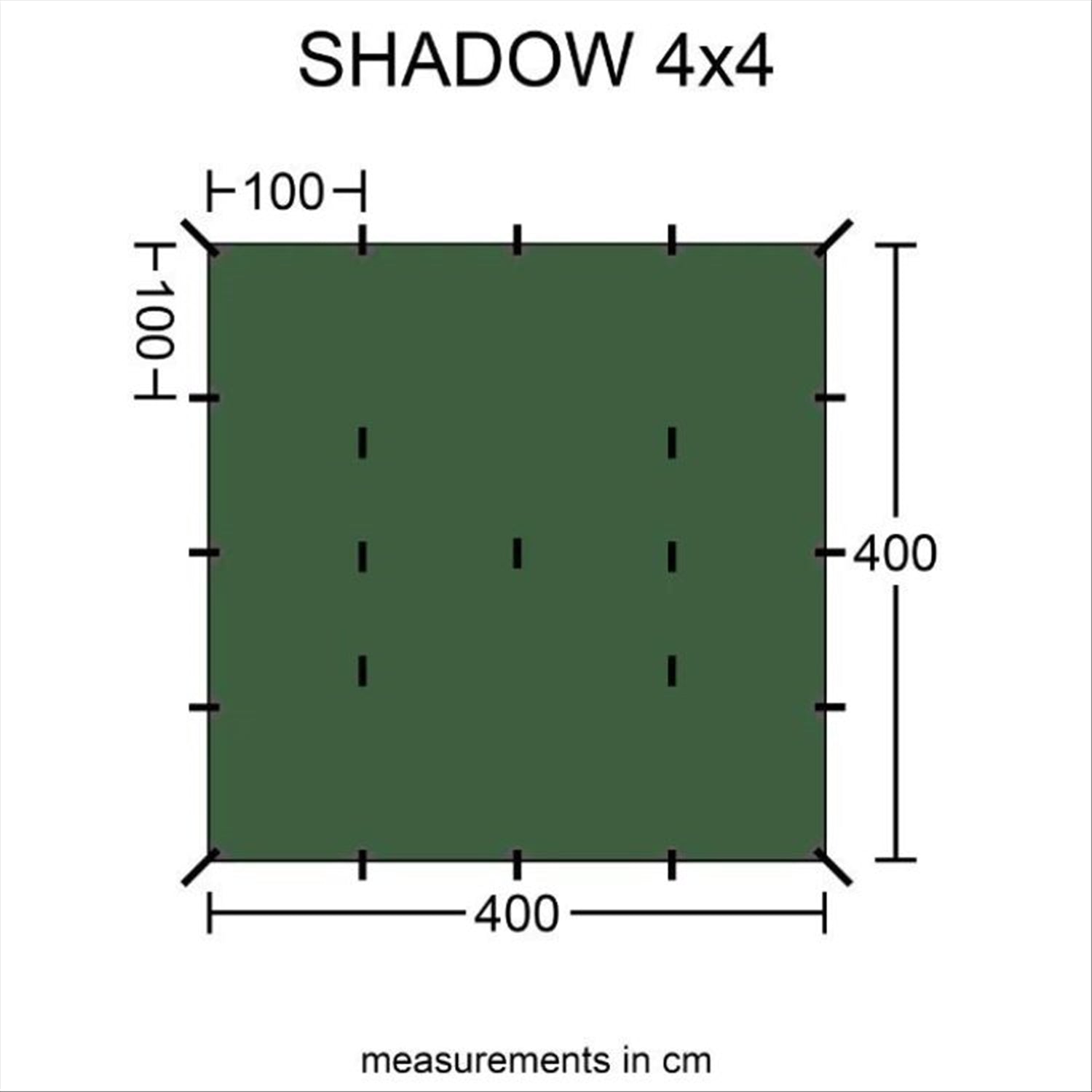Shadow 4x4m Tarp, 1.5kg, Waterproof, Durable