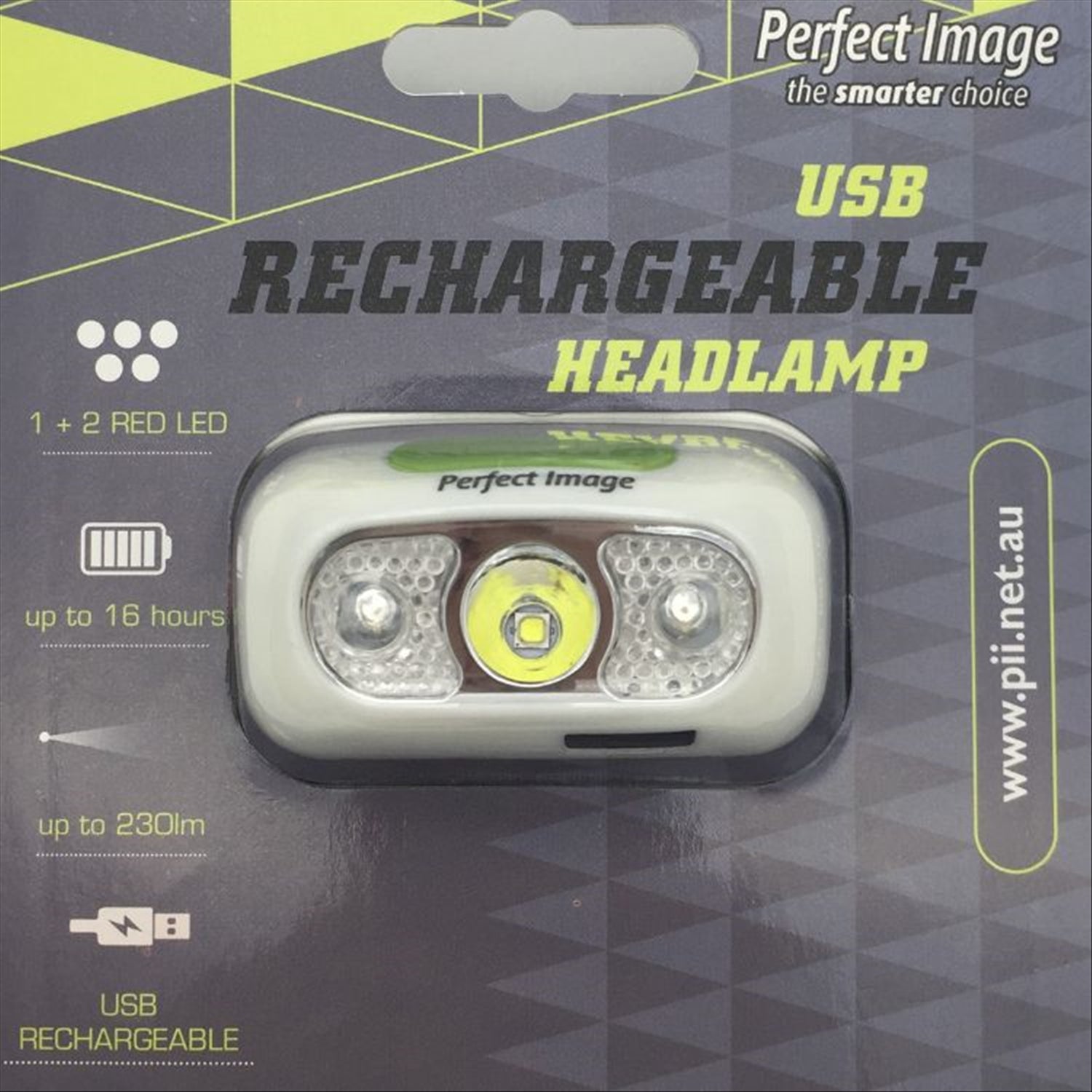 PERFECT IMAGE Perfect Image Rechargeable Headlamp 230 Lumens