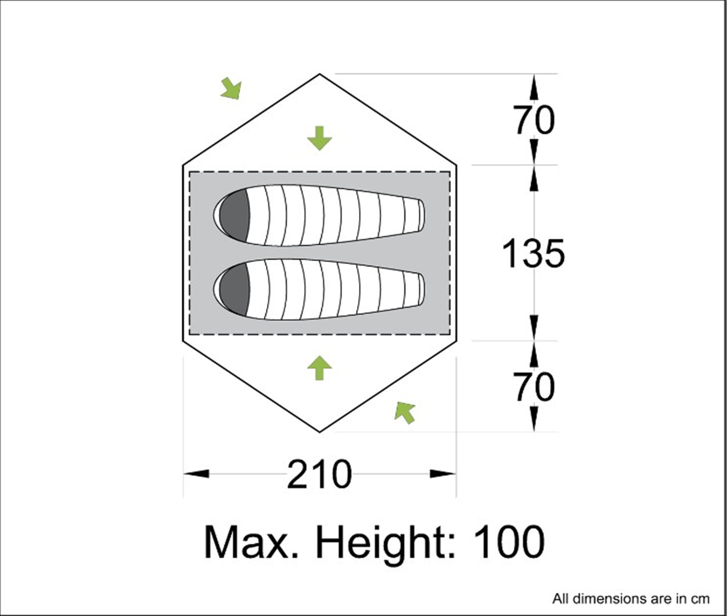 Orson Orson Hopper Pro 2 | Ripstop Silnylon 2 Person Hiking Tent | 2.2kg