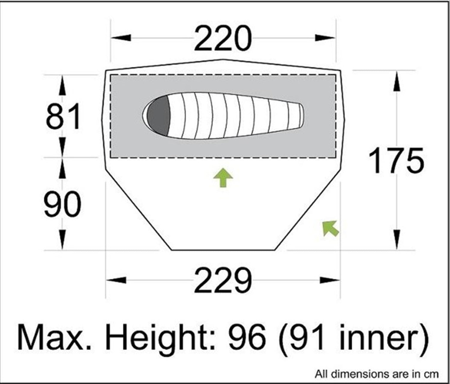 Orson Orson Ace 1 | All Weather Lightweight 1 Person Hiking Tent | 2kg