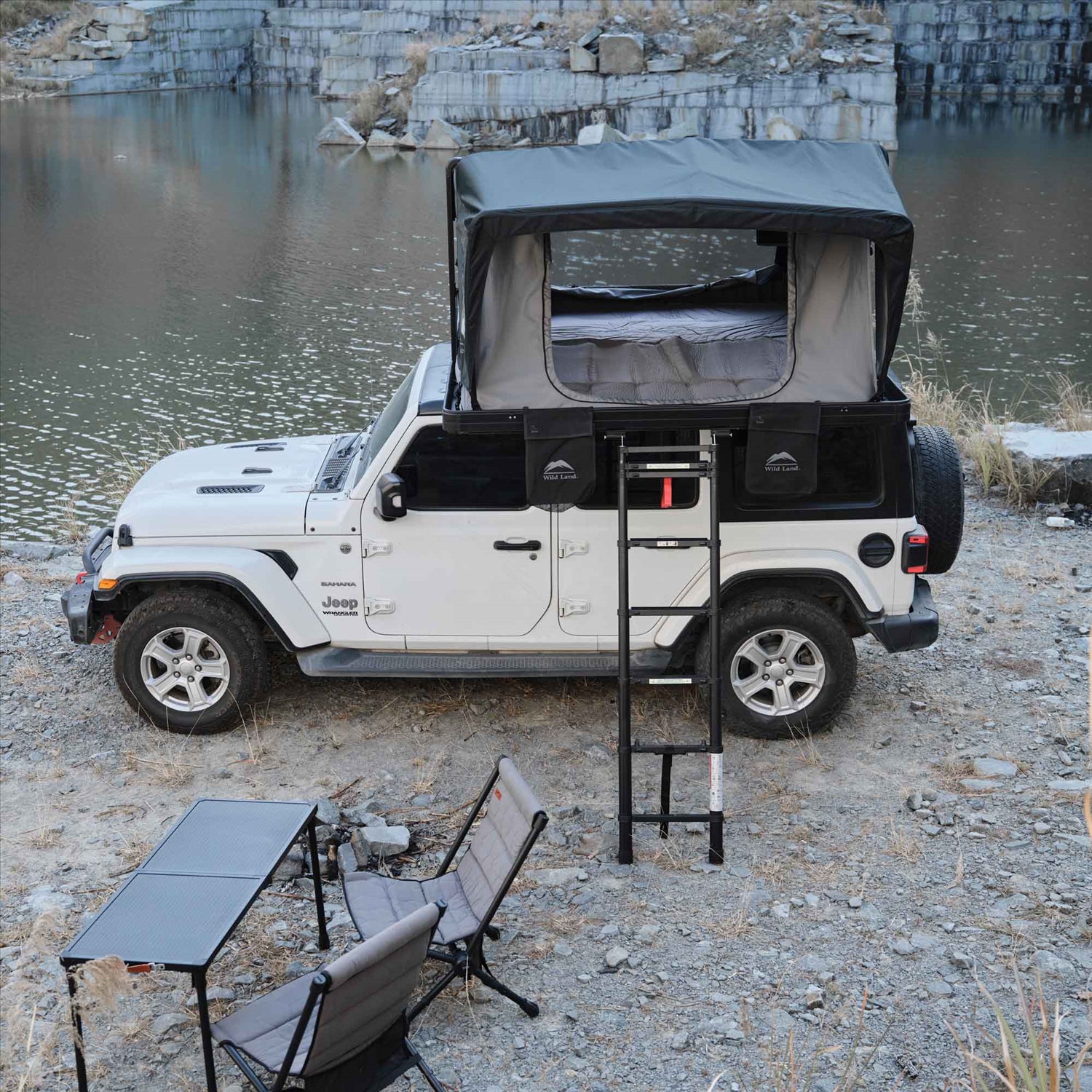 Wild Land Wild Land Summit Explorer Hard Shell Roof Tent with Self Inflating Mattress