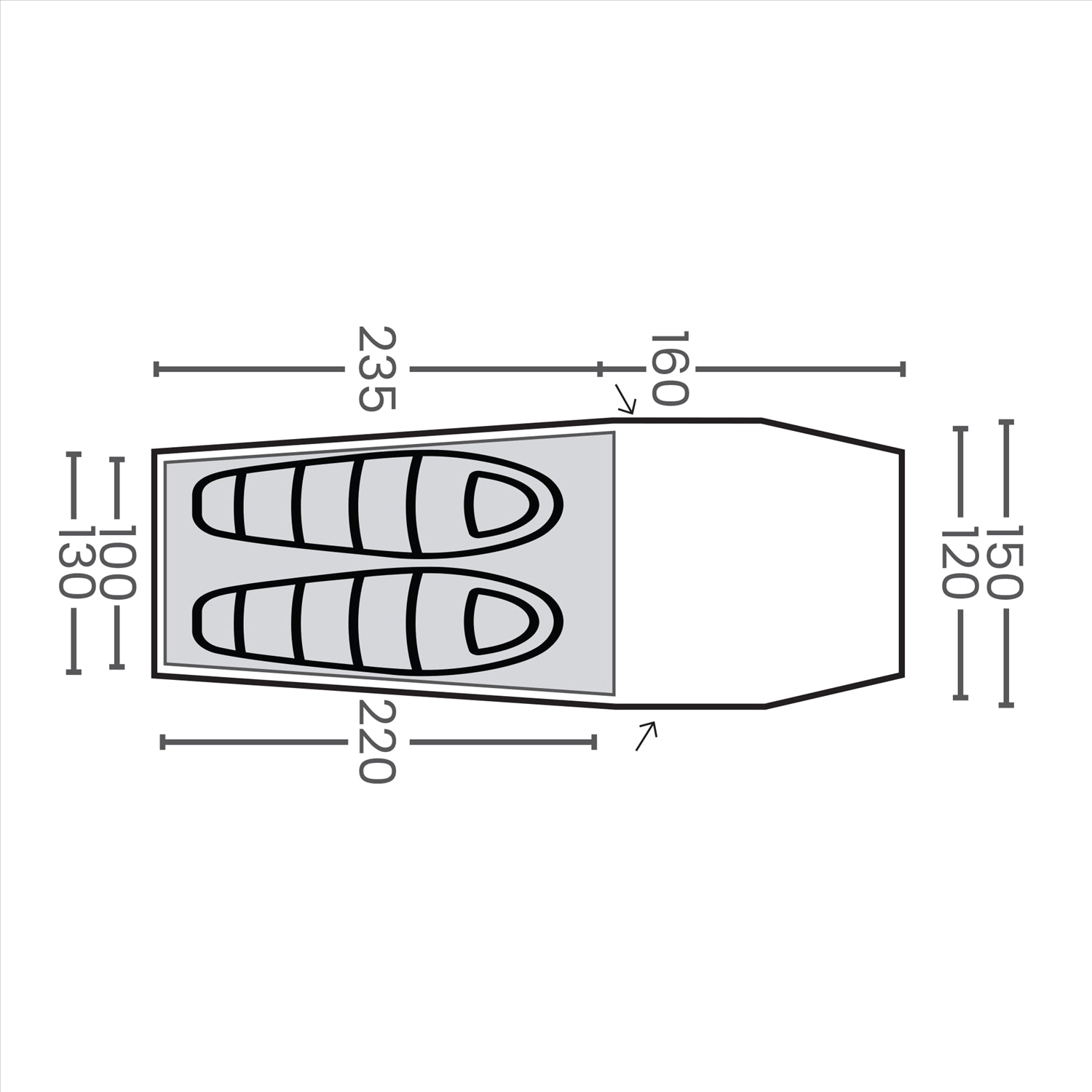 Orson Orson Forge 2 | 3+ Seasons - 2 Person Tunnel Tent | 2.7kg