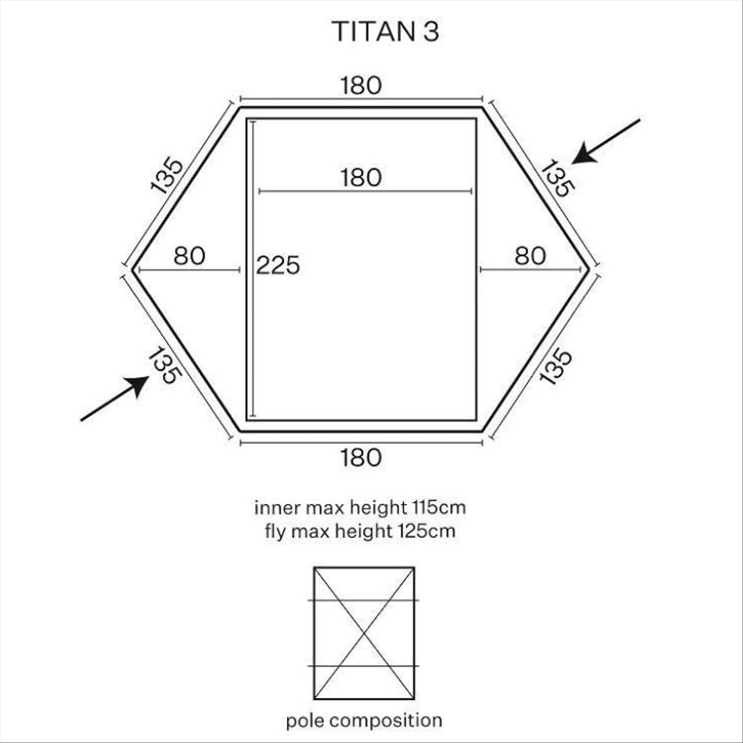 Intents Intents Outdoors Titan 3 - 3.75kg 'All Weather Series' 3 Person Tent