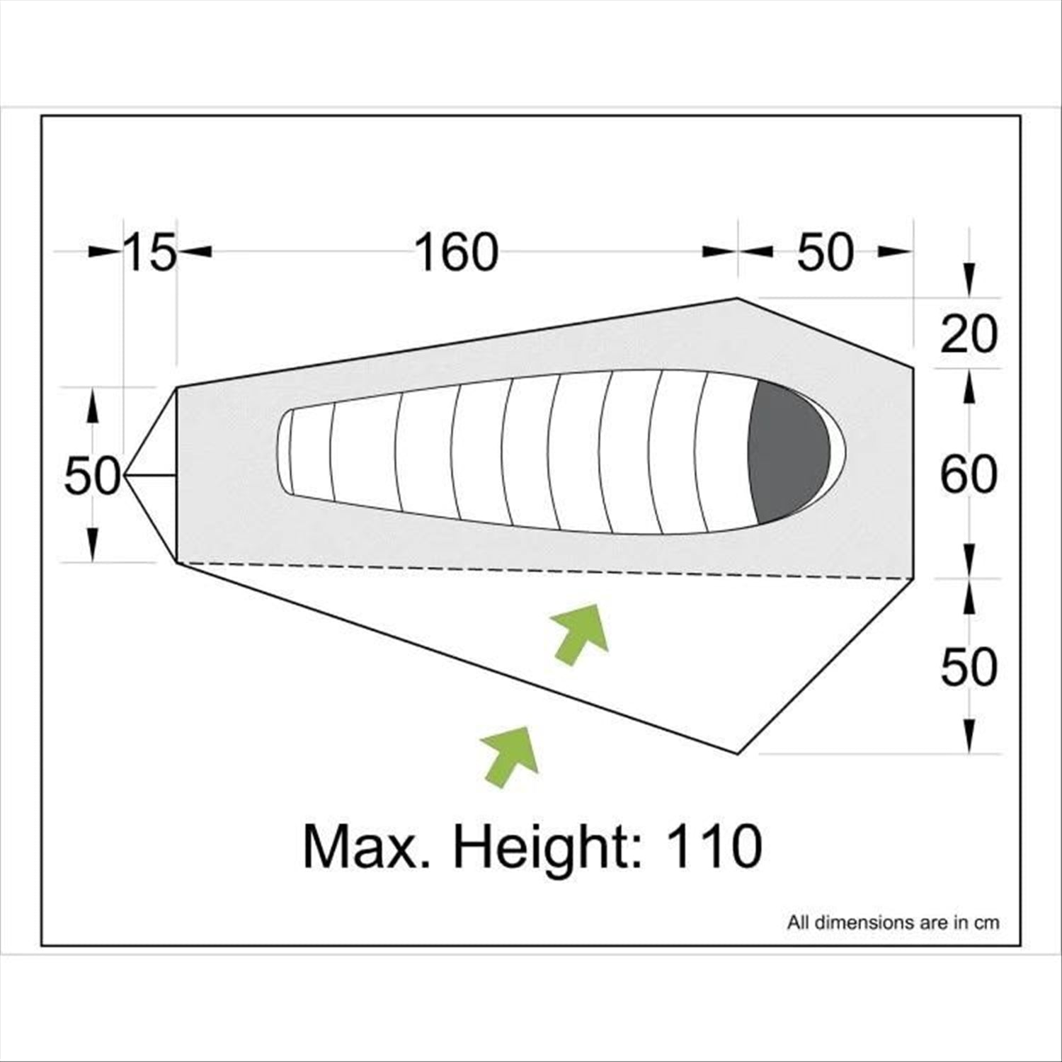 Intents Intents Outdoors Ultrapack SW - Nylon 1 Person Hiking Tent, 710g Single Wall