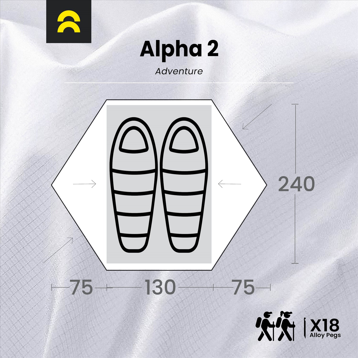 Orson Orson Alpha 2 | 4 Season Semi Geodesic Alpine Tent | 3.25kg