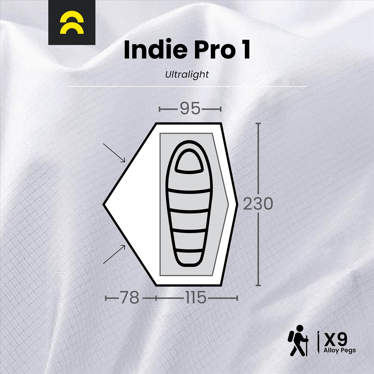 Orson Orson Indie Pro 1 | Ultralight 1 Person Hiking Tent | 1.05kg