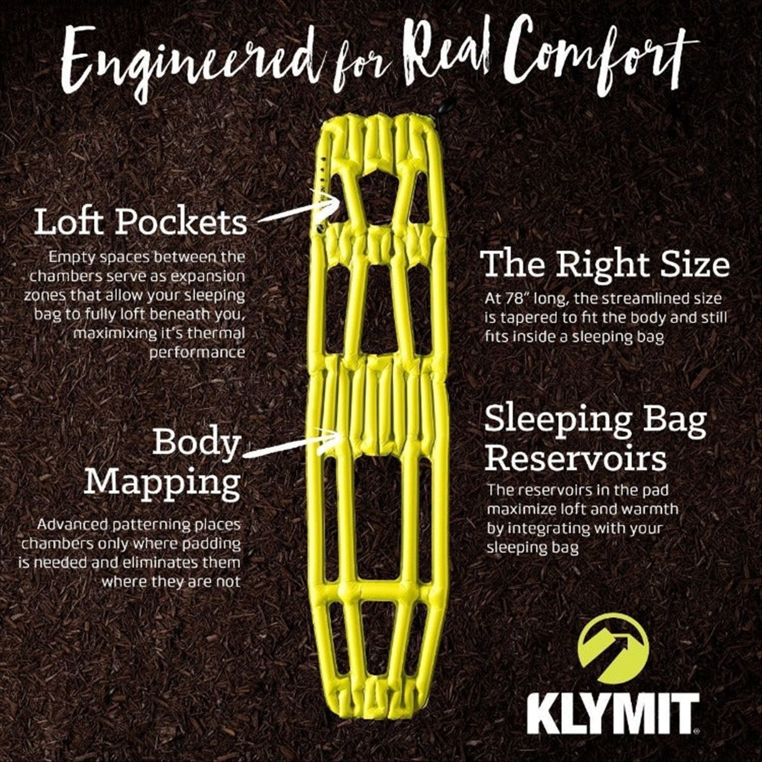 Klymit Ultralight Inertia X Frame Inflatable Pad 272g