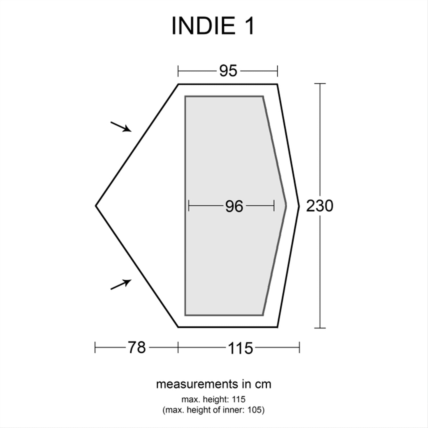 Orson Orson Indie 1 - Ultralight Silnylon Hiking Tent, 1050g