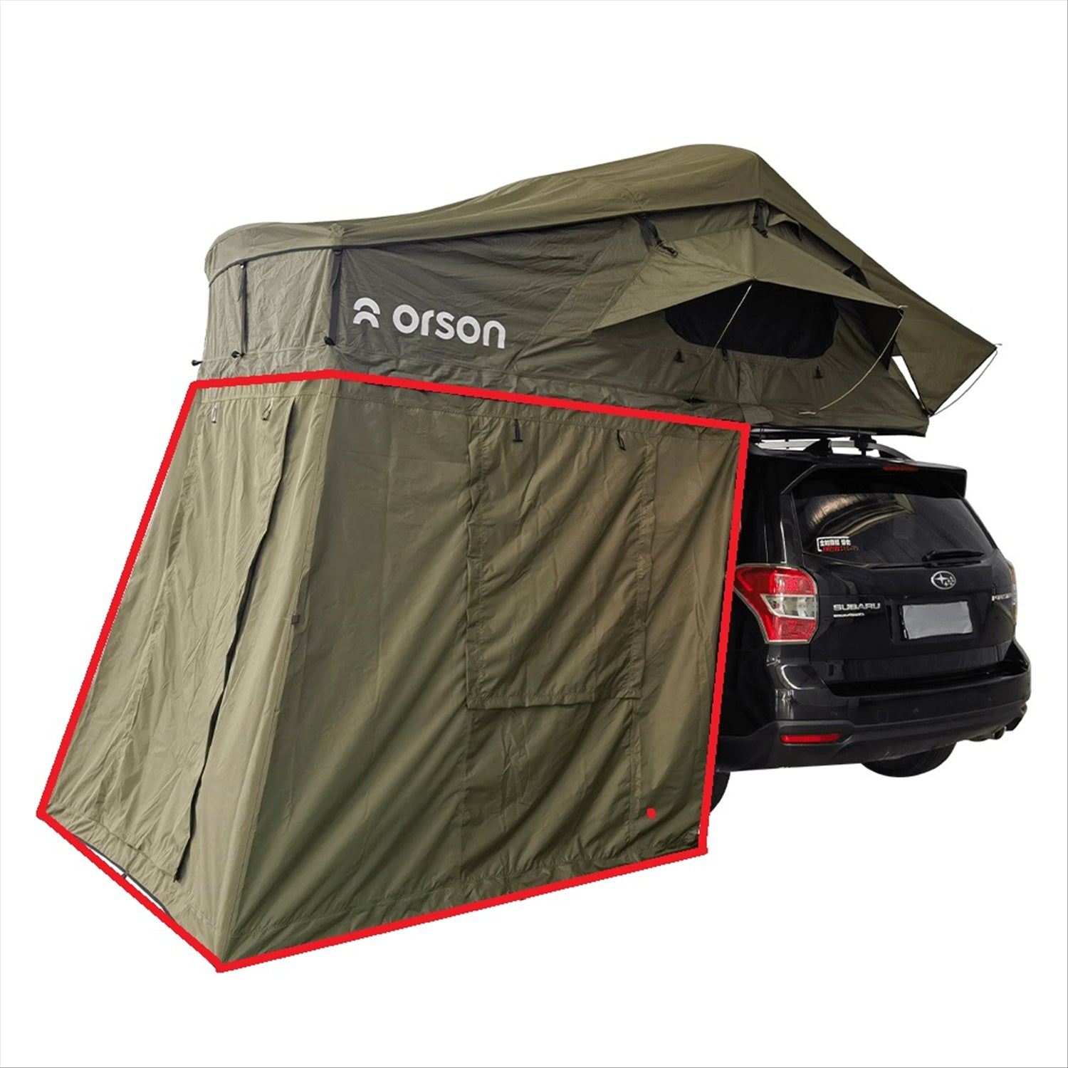 Orson Orson K2 Roof Tent with Annex and K2 2.5m Vehicle Side Awning Combo
