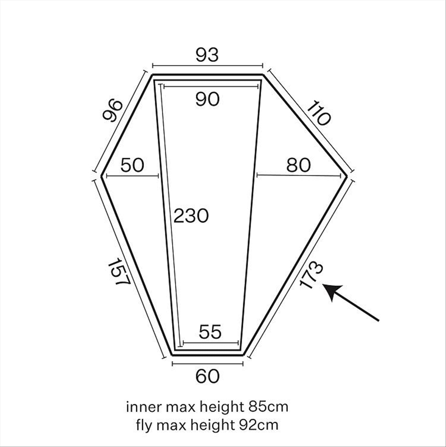 Orson RDR 1 Person Tent - Extra Long, 1.75kg (2022 version)
