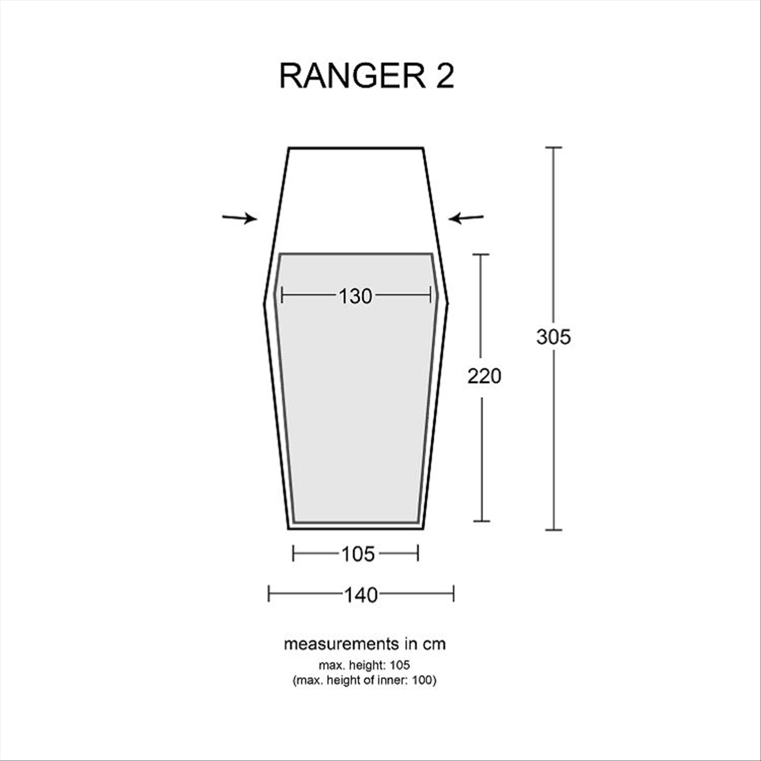 Orson Ranger 2 - Lightweight 2 Person Backpacking Tent, 2kg