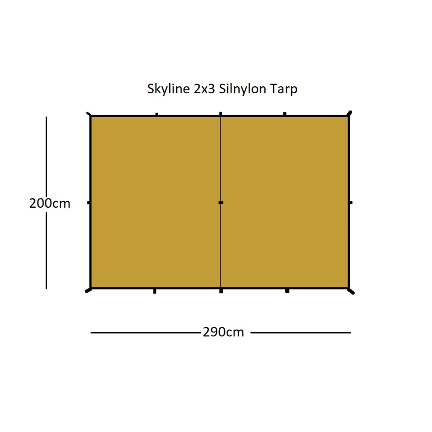 Orson Orson Skyline Ultralight Tarp - 2x3m, 20D Ripstop Silnylon, 380g