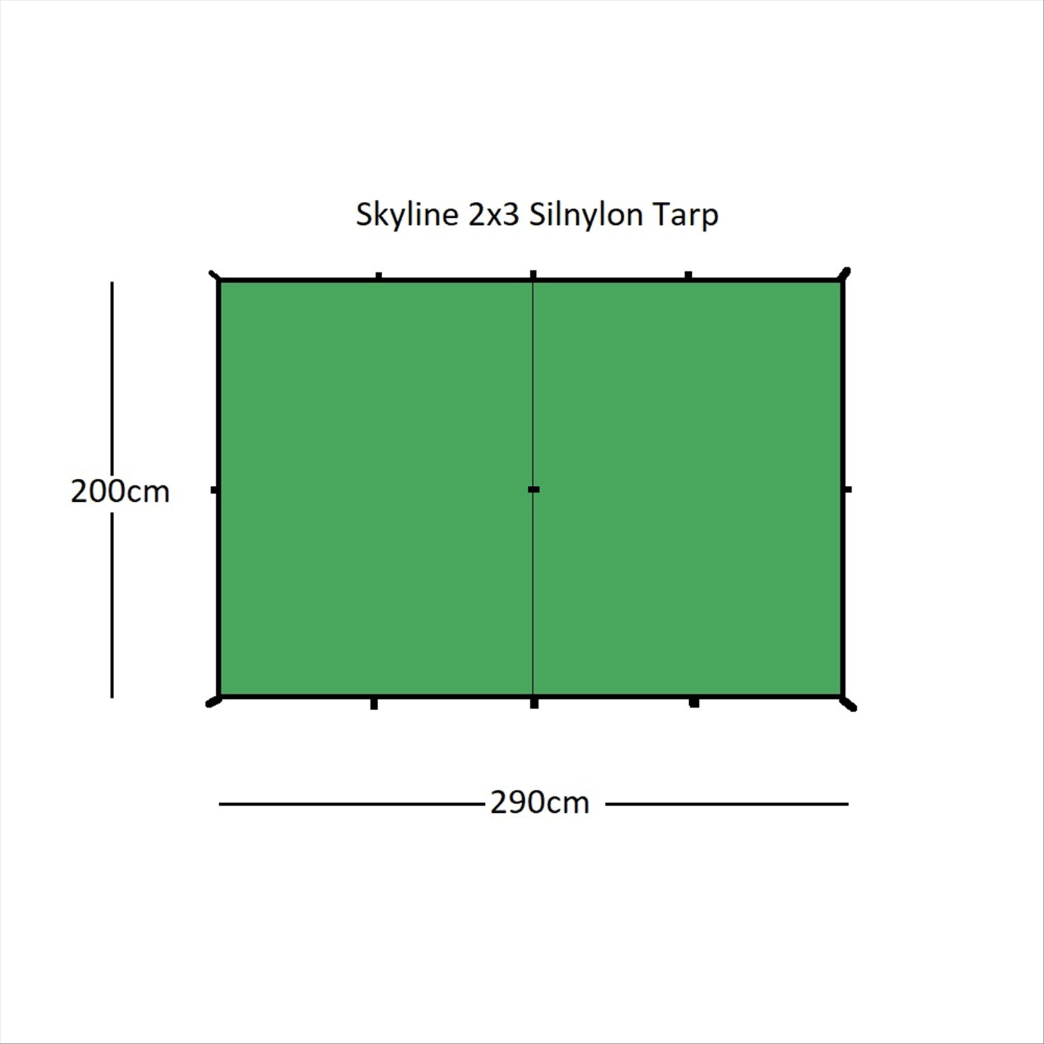 Orson Orson Skyline Ultralight Tarp - 2x3m, 20D Ripstop Silnylon, 380g