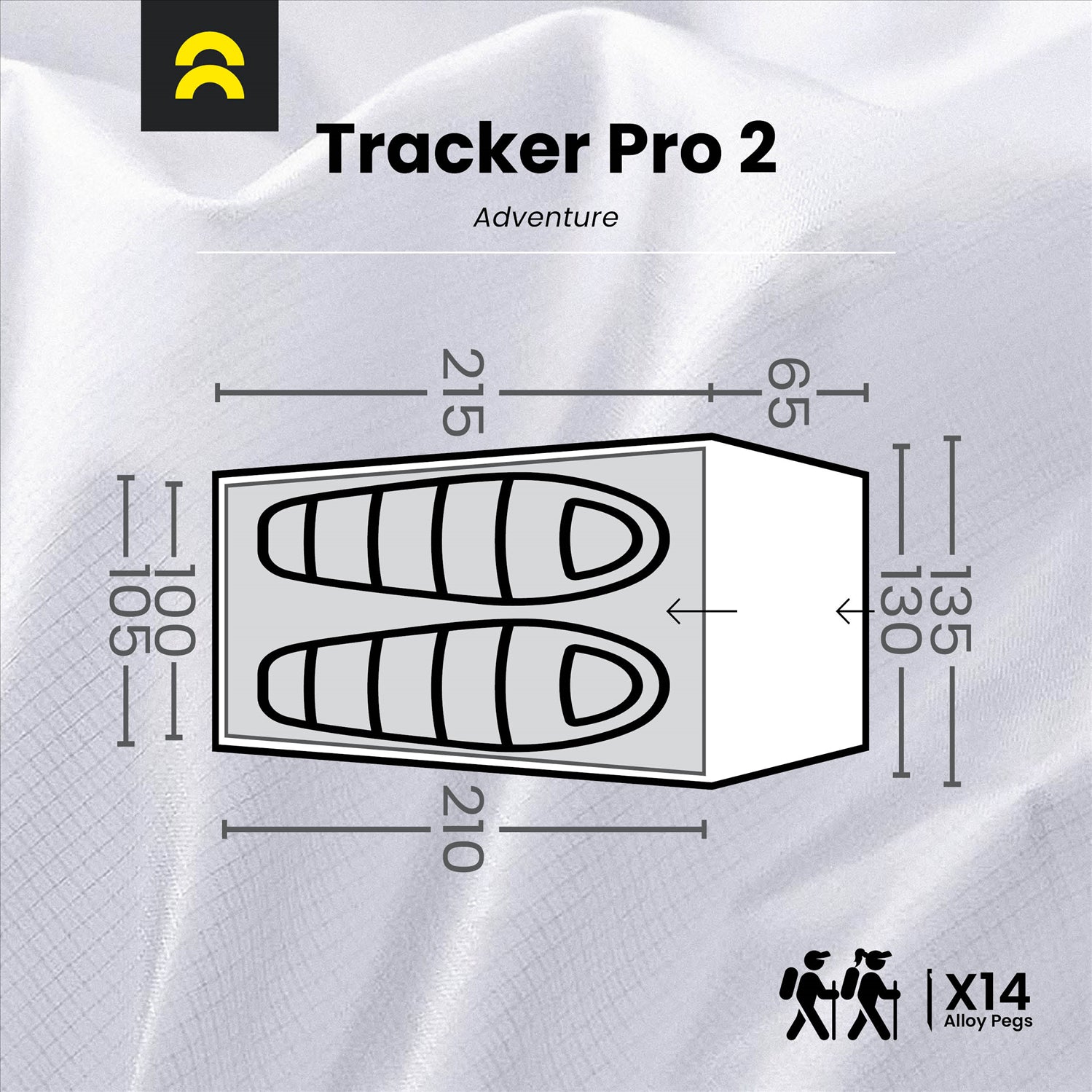 Orson Orson Tracker Pro 2 | Ripstop Silnylon 2 Person Camping Tent | 1.7kg