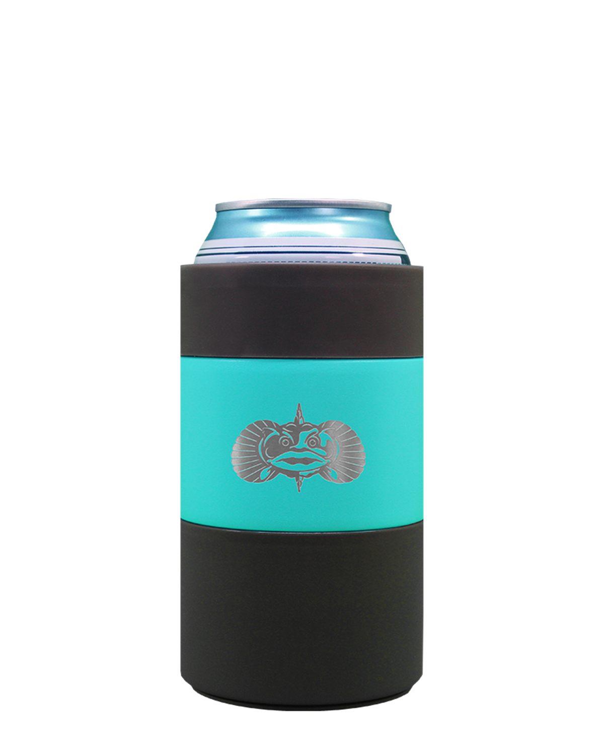 Toadfish Suction Cup Non-Tipping Insulated 12oz Can Cooler for Beer & Soda with Slim Can Adapter 