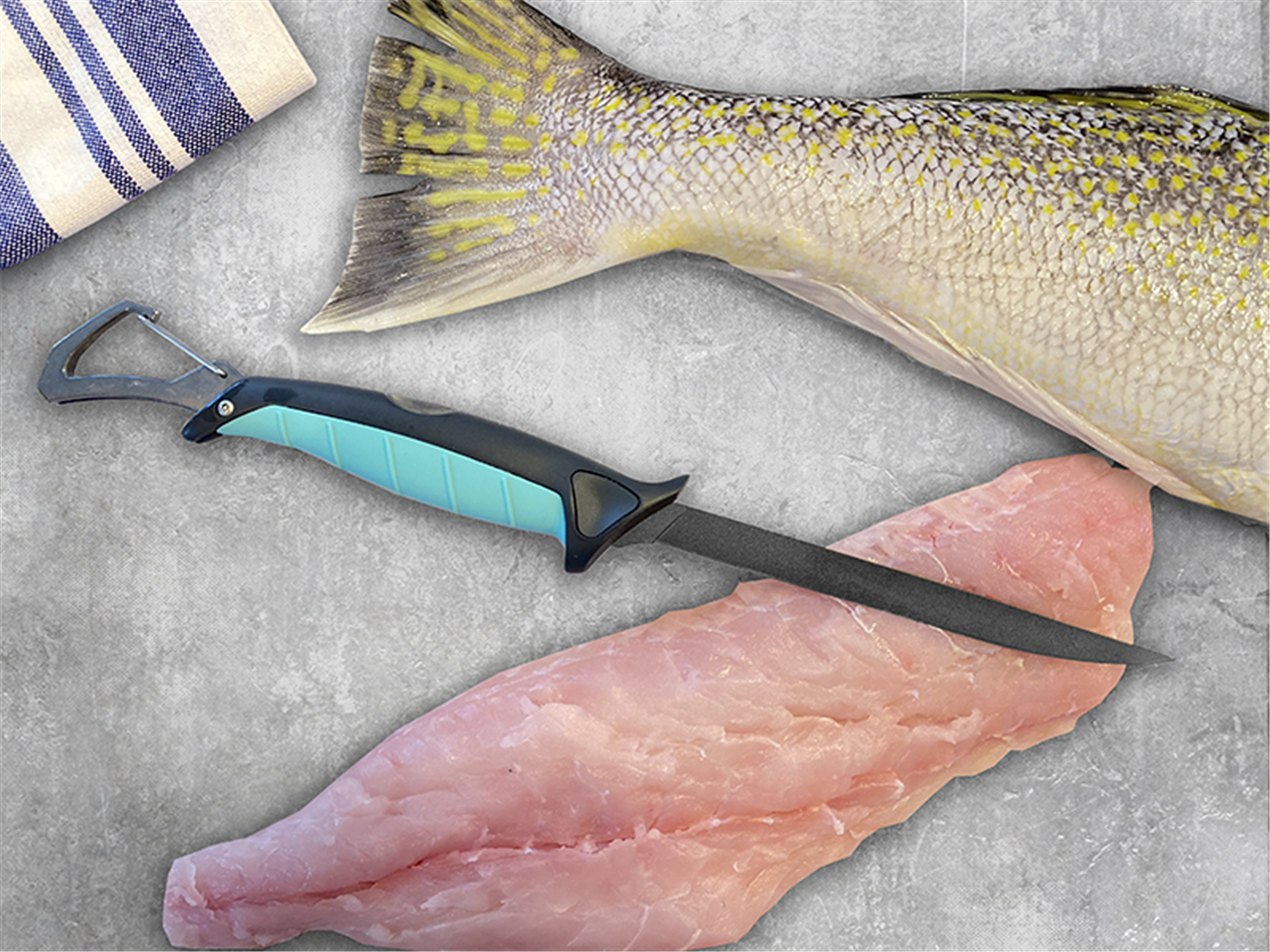 Toadfish Stowaway Folding Fillet Knife - Built In Carabiner