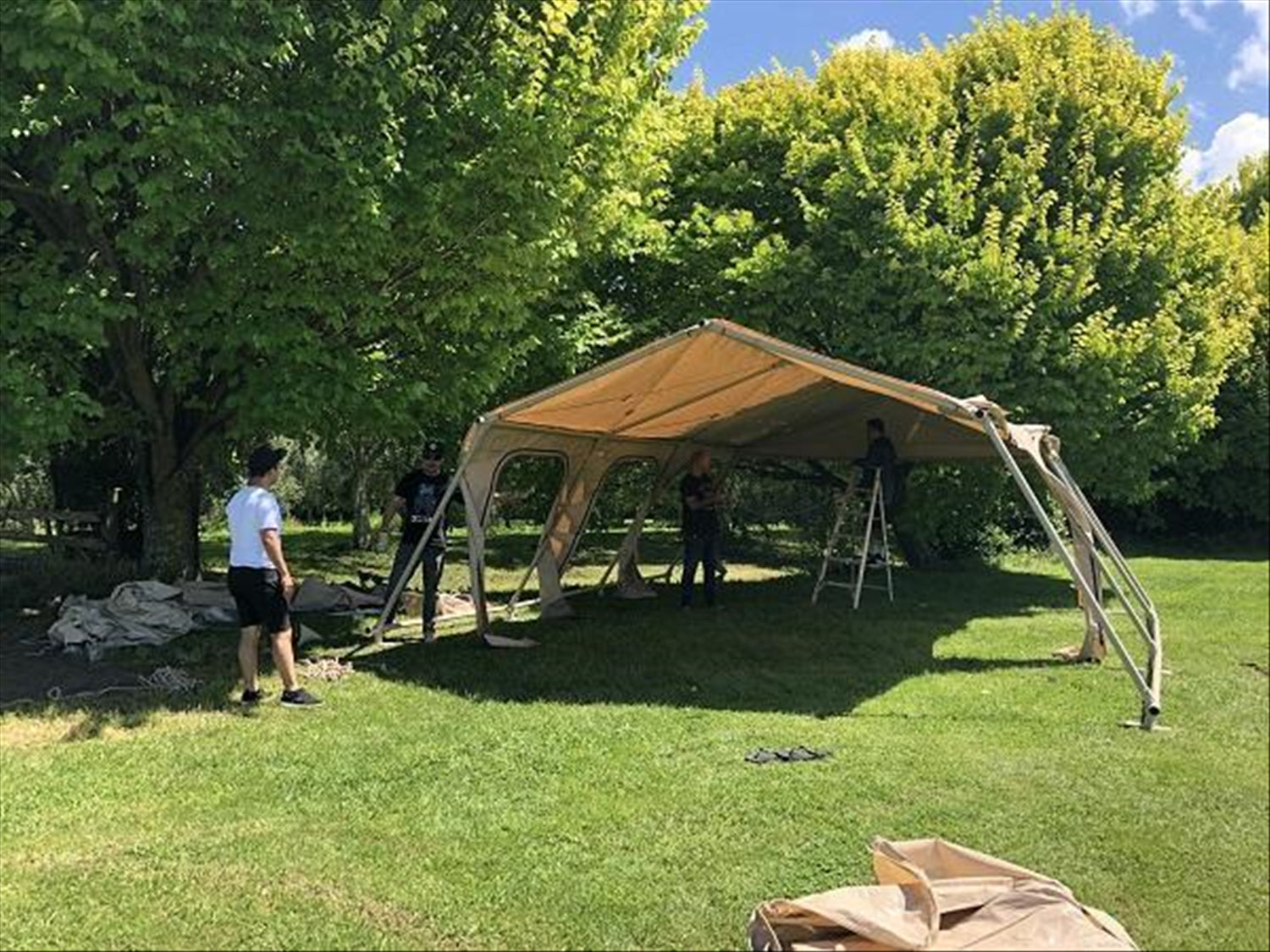 The Bach - 6x6m Glamping Tent, PVC Roof, Canvas Tent, Heavy Duty Aluminium Frame, 210+kg