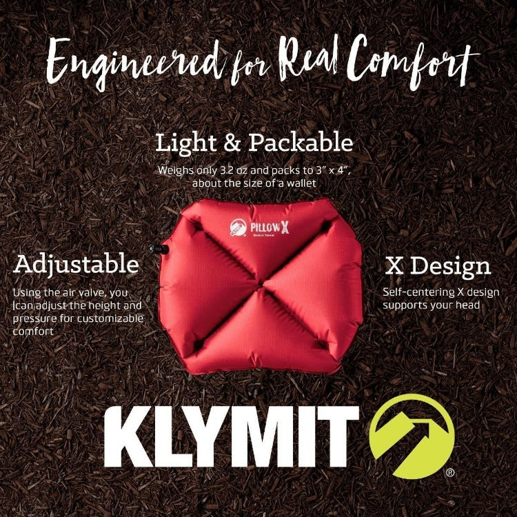 Klymit Inflatable Pillow X - Reg or Large