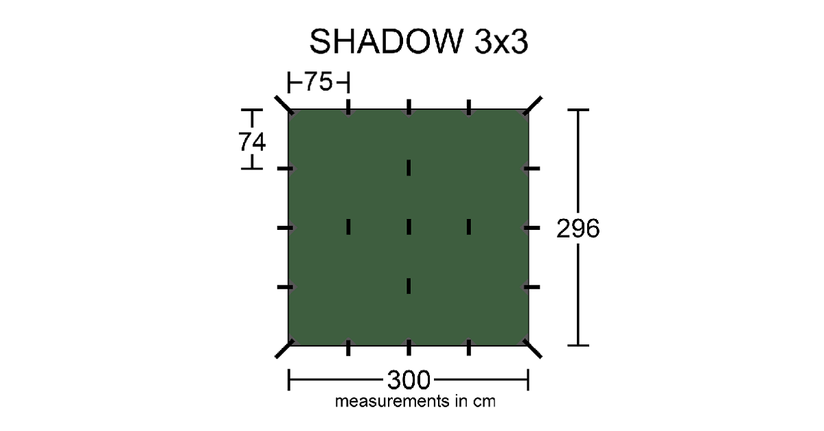 Orson Shadow Tarp - 3x3m, 950g
