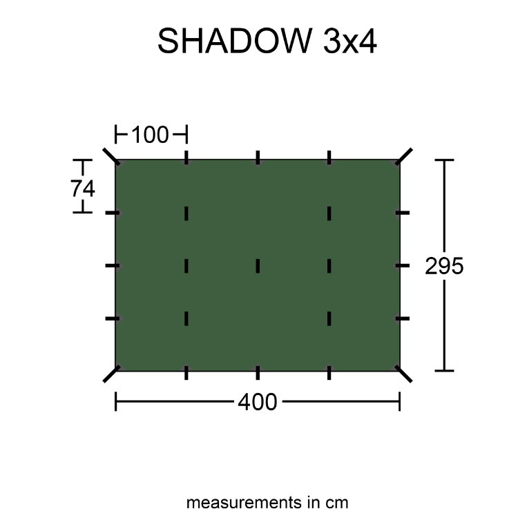 3x4m tarp Orson Shadow Tarp