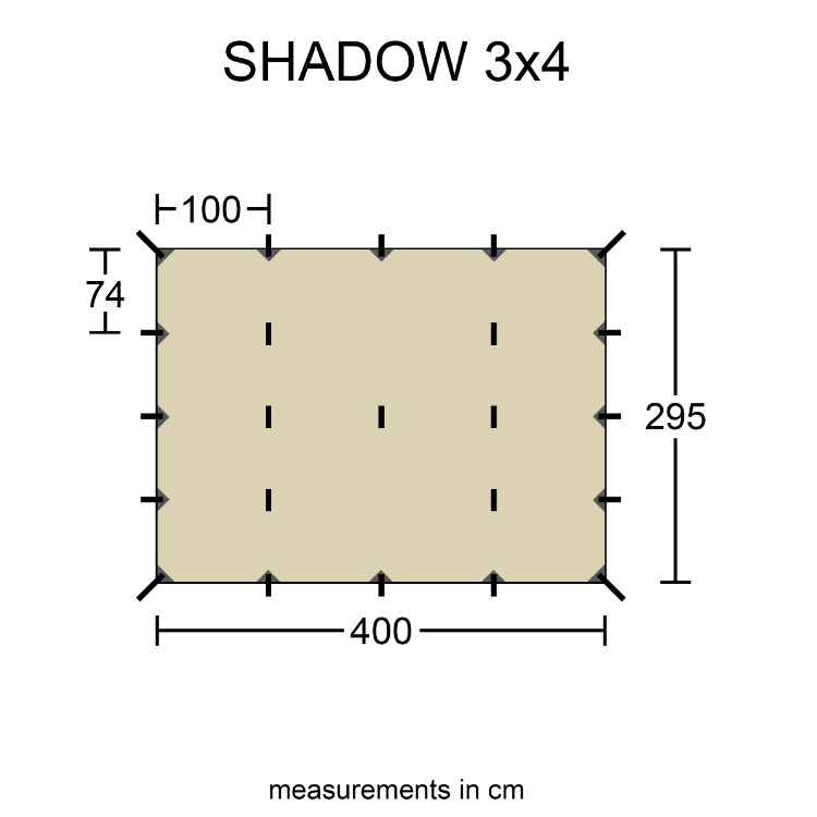 tarp 3x4 meter Orson Shadow Tarp